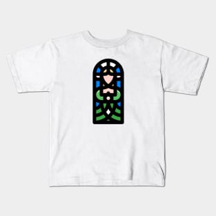 Elf Stained Glass Window Kids T-Shirt